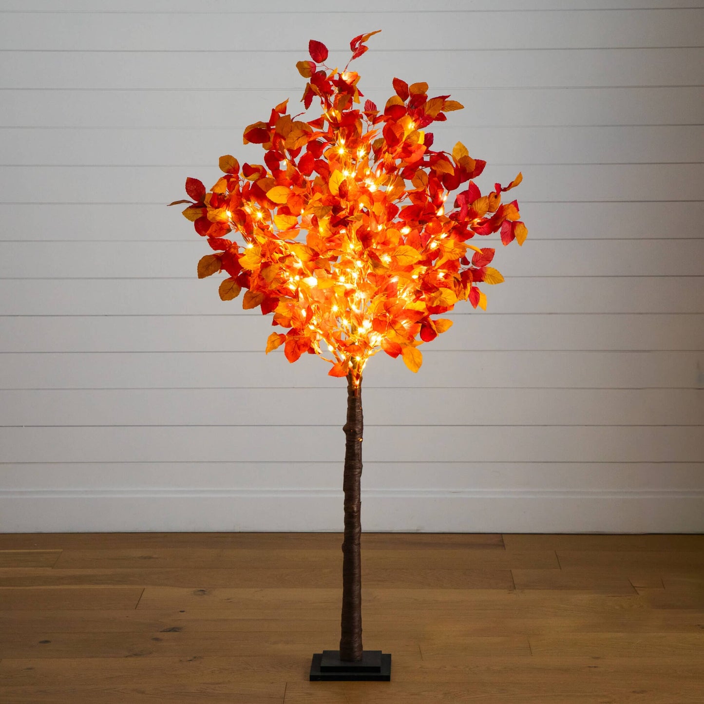 5' Pre-Lit Autumn Artificial Fall Tree with 200 warm white LED lights by Nearly Natural on Tampa Home & Garden Store