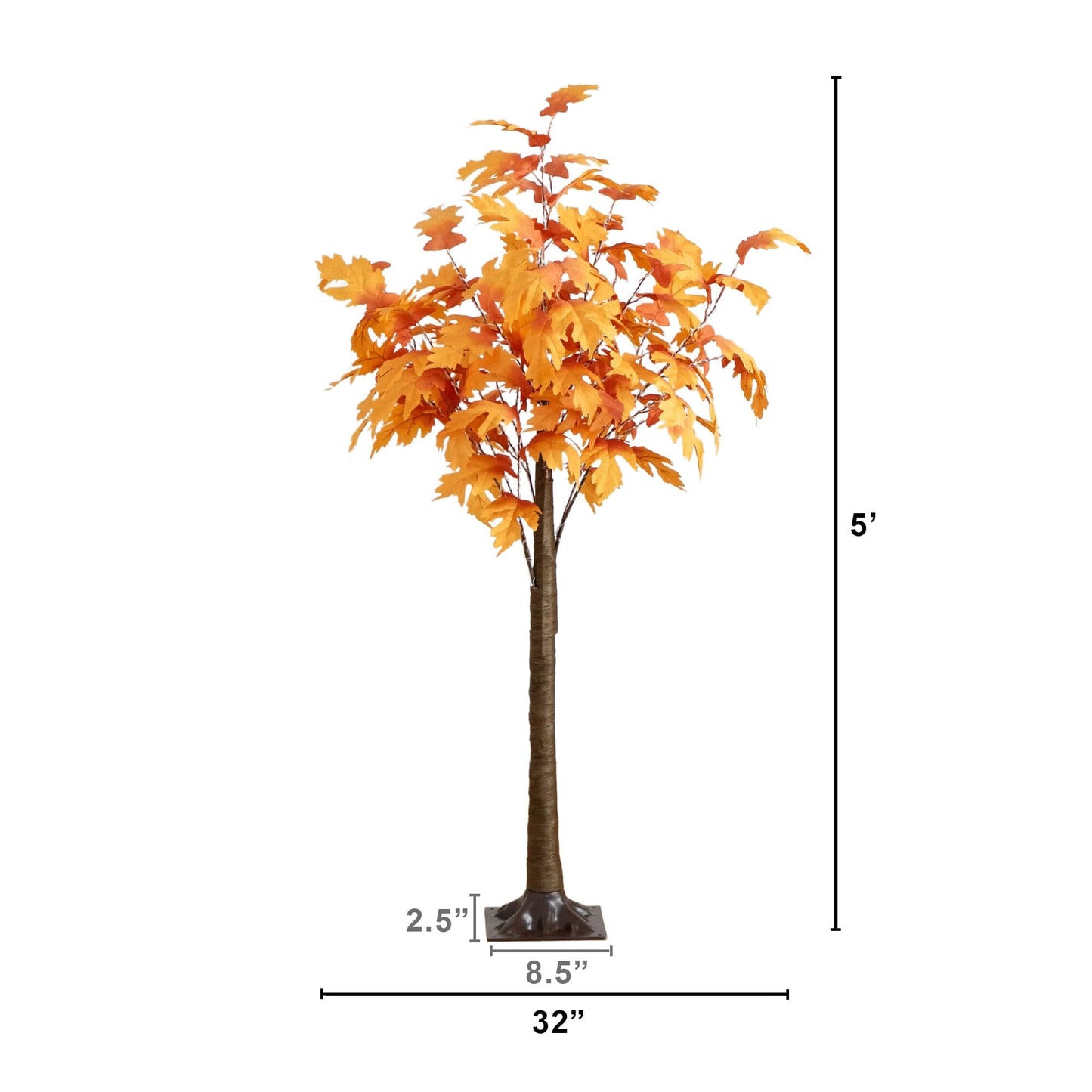 5' Pre-Lit Autumn Maple Artificial Tree with 240 Warm White LED Lights on Tampa Home & Garden Store