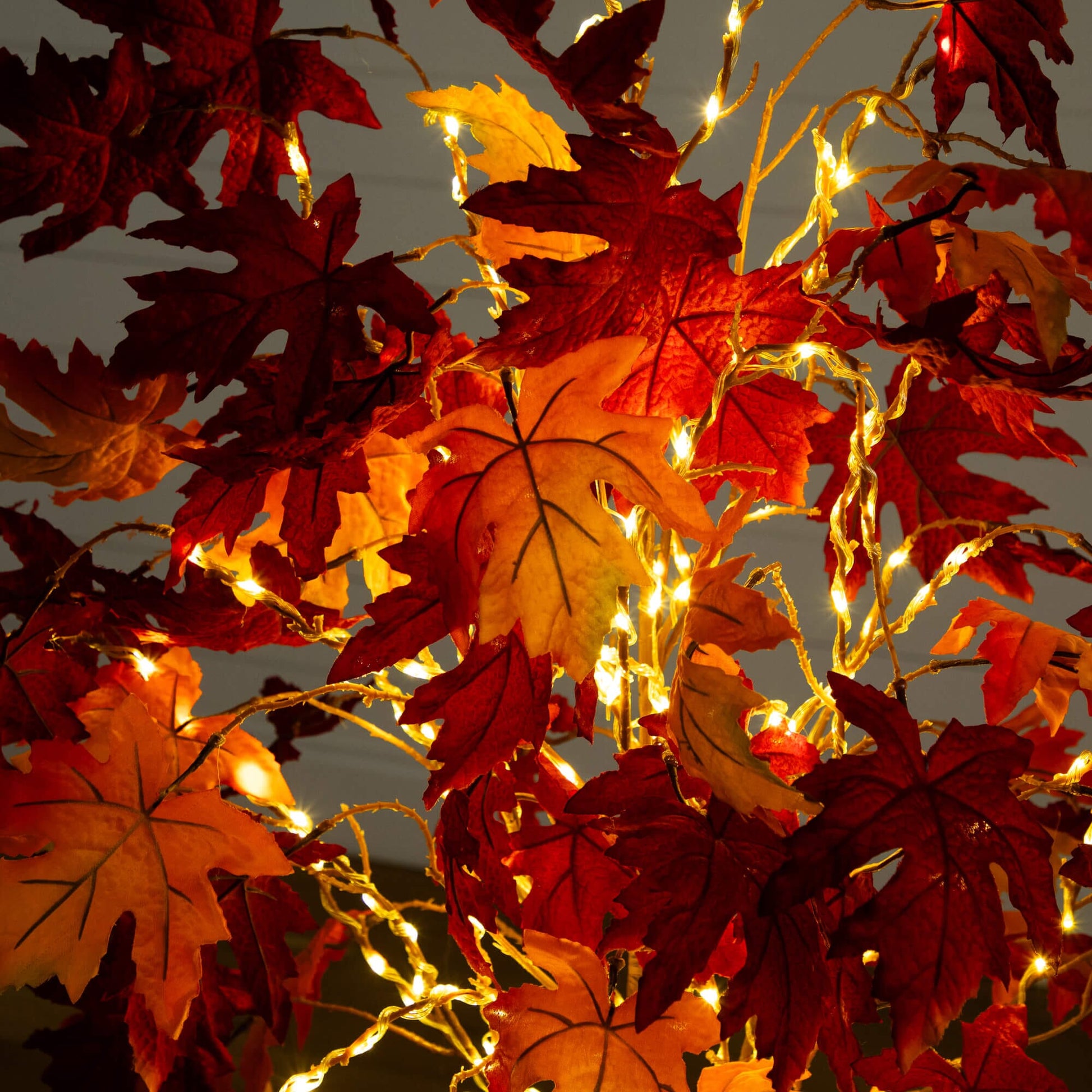Tree Nearly Natural 5' Pre-Lit Autumn Weeping Maple with 240 warm white LED lights on Tampa Home & Garden Store
