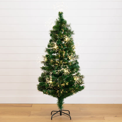 5' Pre Lit Fiber Optic Christmas Tree with Lights
