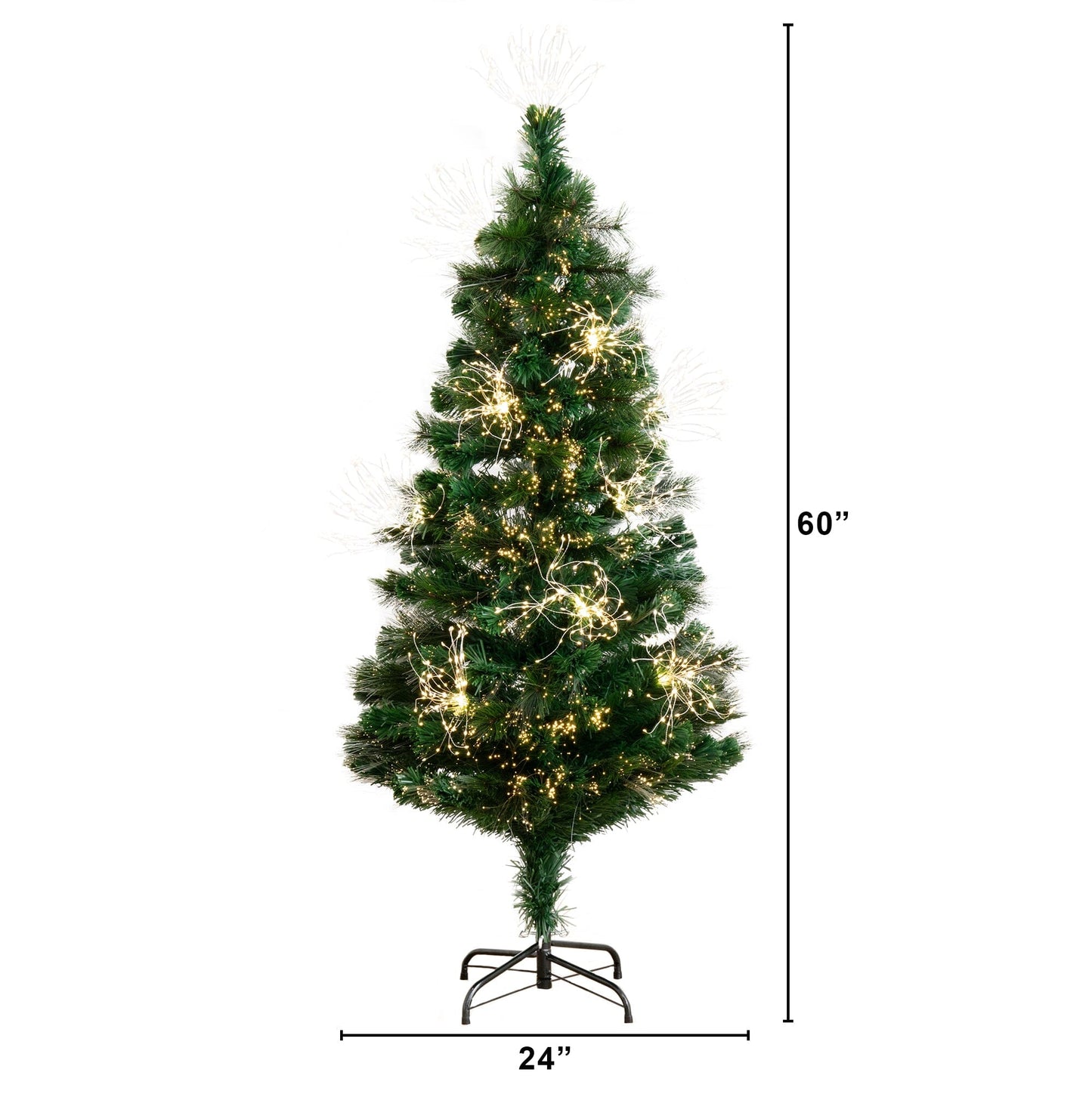 5' Pre Lit Fiber Optic Christmas Tree with Lights
