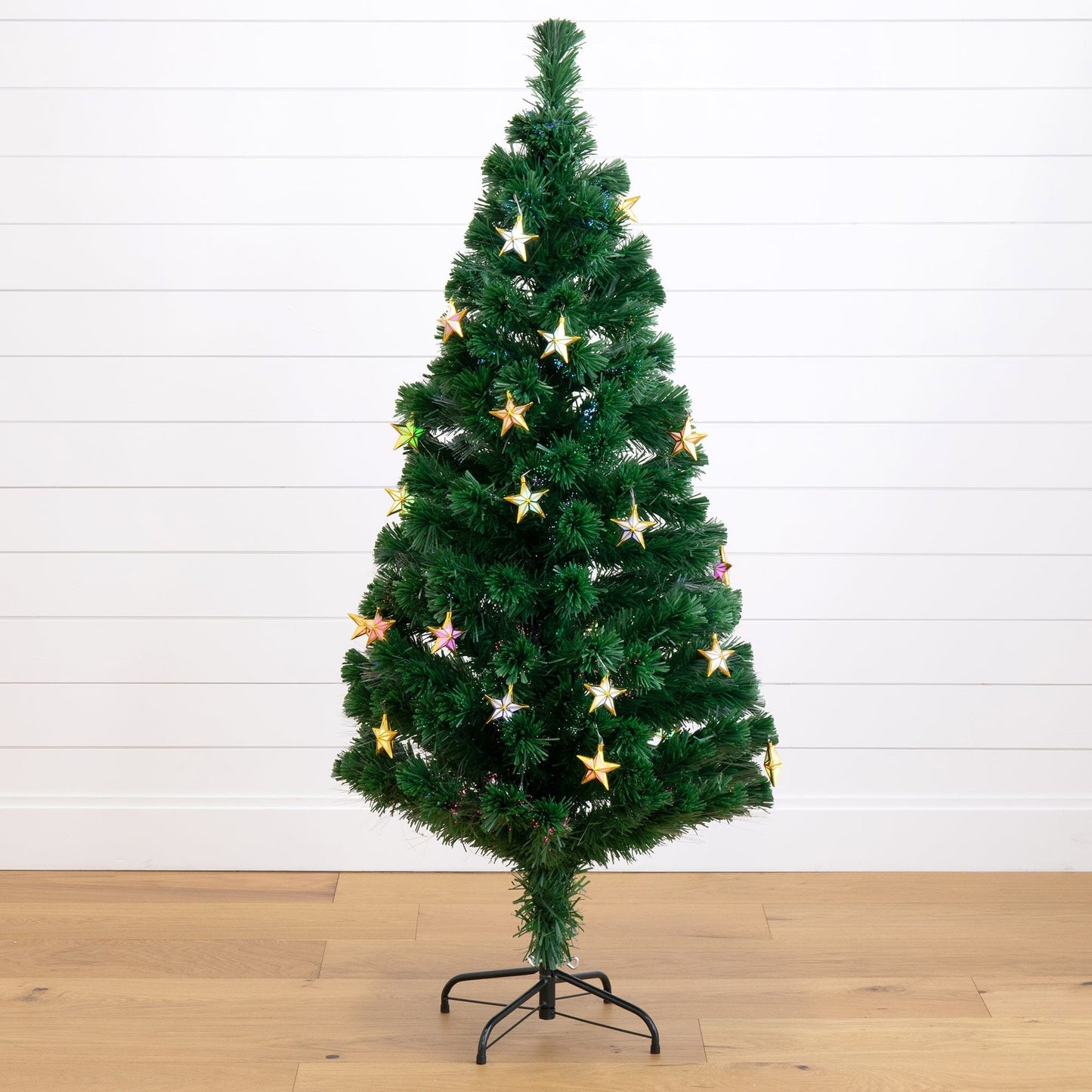 5 Ft Pre Lit Christmas Tree And Led Star Lights