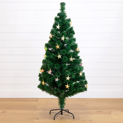 5 Ft Pre Lit Christmas Tree And Led Star Lights