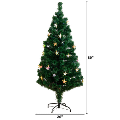 5 Ft Pre Lit Christmas Tree And Led Star Lights