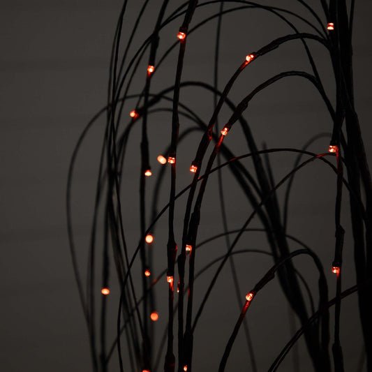 Pre-Lit Halloween Black Willow Tree 5 ft by Nearly Natural with 144 orange and purple LEDs on Tampa Home & Garden Store