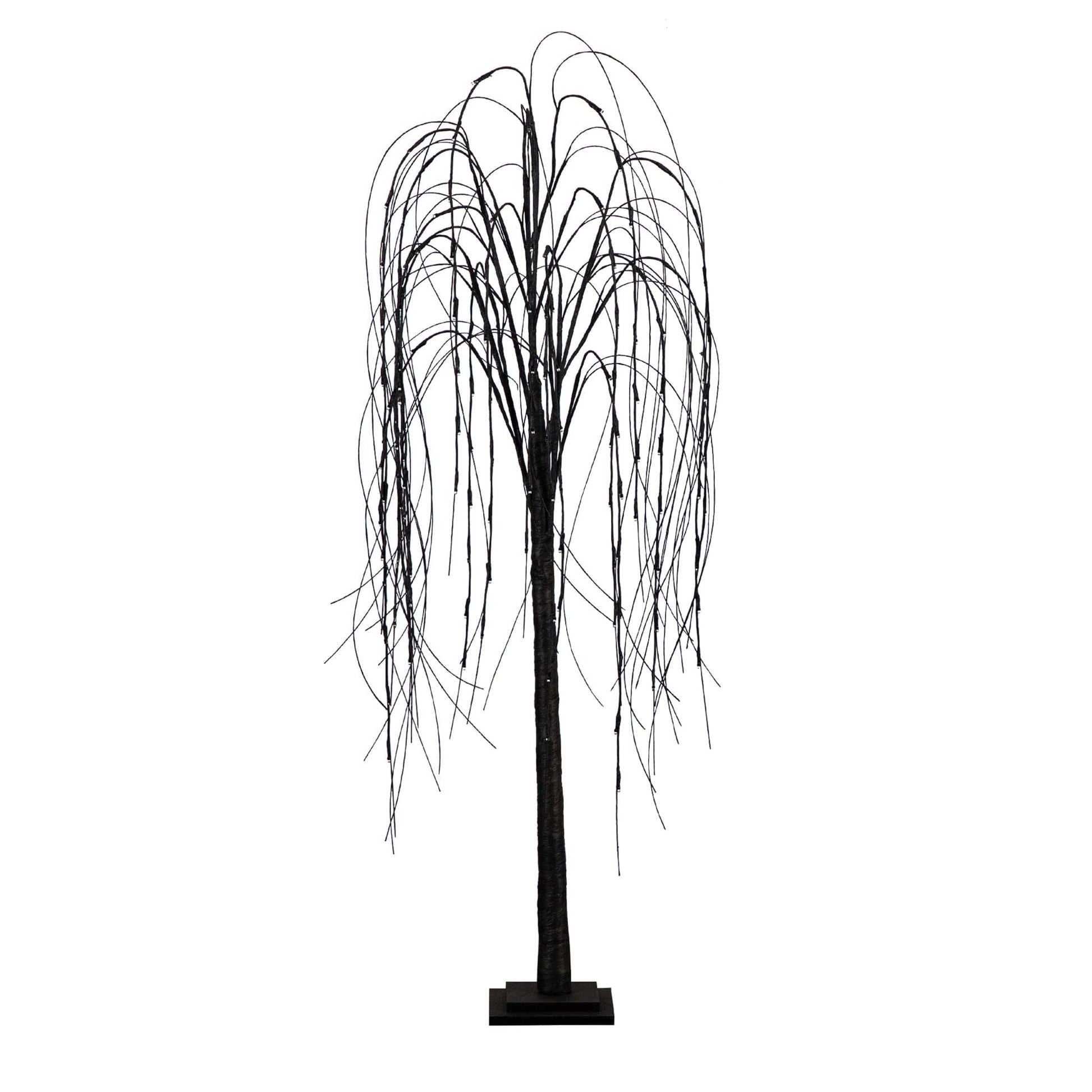 5 ft Black Willow Pre-Lit Halloween Tree by Nearly Natural with 144 orange and purple LEDs on Tampa Home & Garden Store