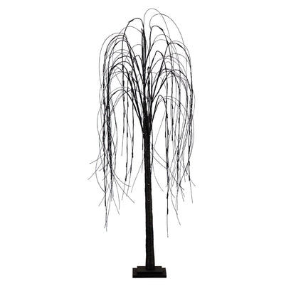 5 ft Black Willow Pre-Lit Halloween Tree by Nearly Natural with 144 orange and purple LEDs on Tampa Home & Garden Store