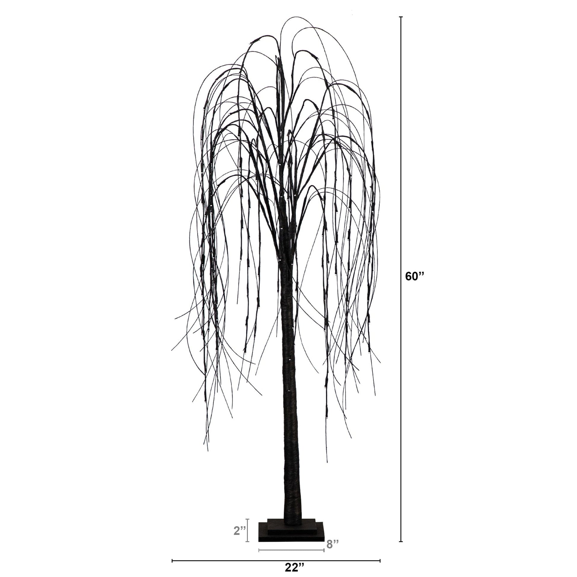 5 ft Nearly Natural pre-lit Halloween black willow tree with 144 orange & purple LED lights on Tampa Home & Garden Store