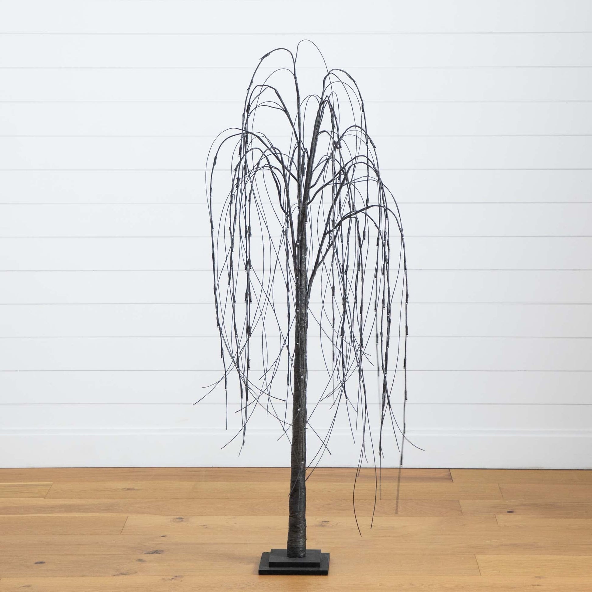 5 ft Halloween black willow tree, pre-lit with 144 orange and purple LEDs, Nearly Natural on Tampa Home & Garden Store