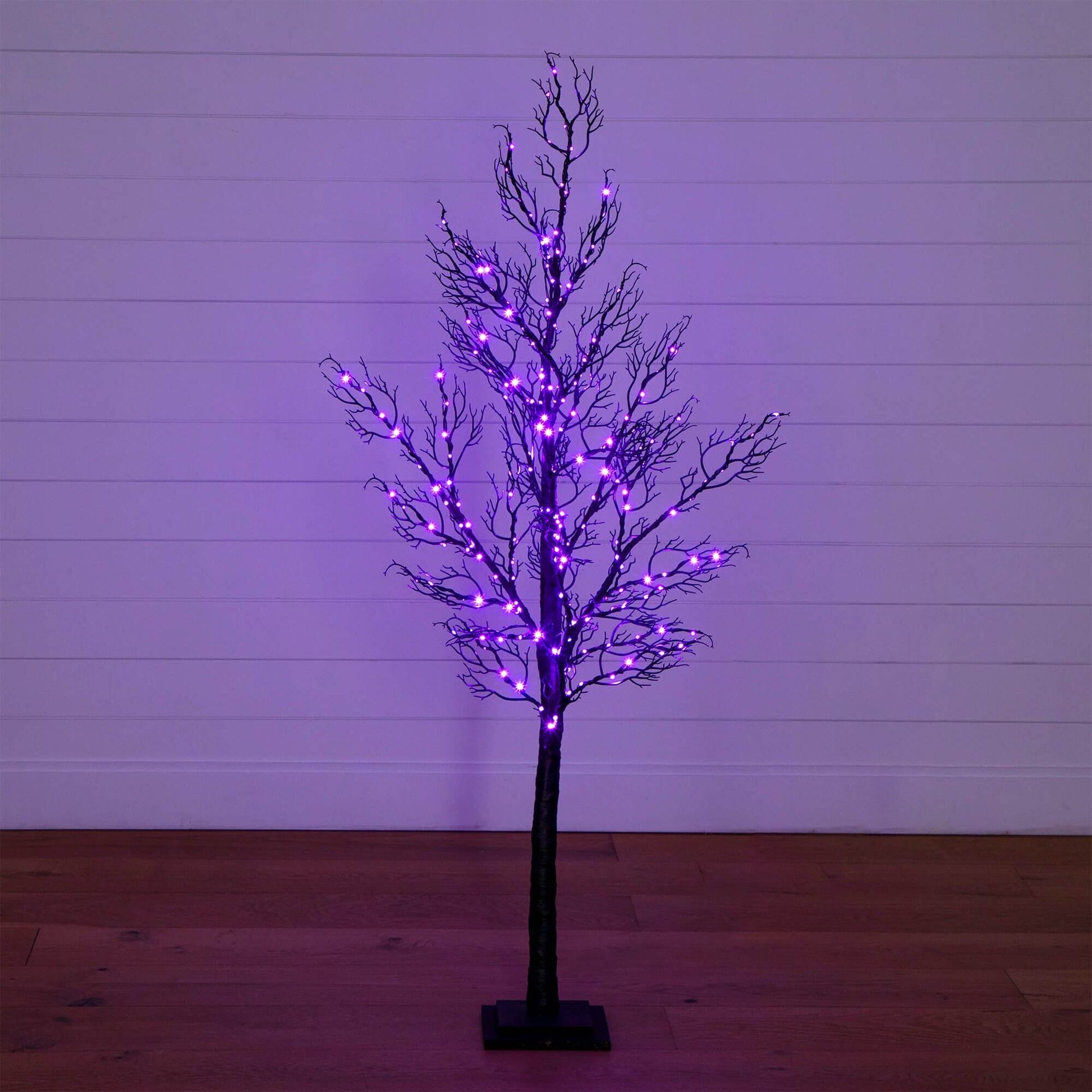 5 ft Pre-Lit Halloween Minimalist Twig Tree with 240 orange and purple LEDs on Tampa Home & Garden Store