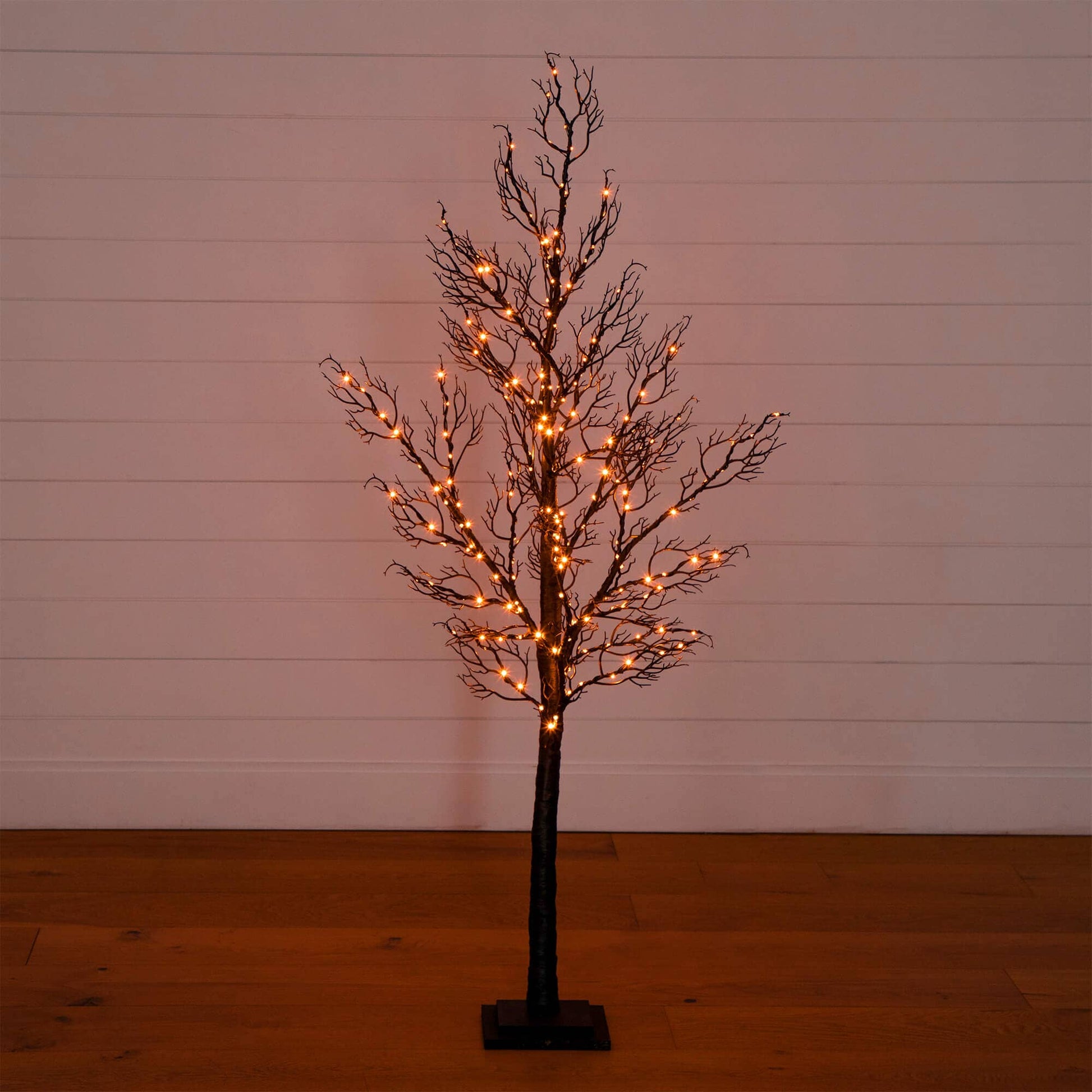 5' Pre-Lit Halloween Minimalist Twig Tree by Nearly Natural with 240 orange LED lights on Tampa Home & Garden Store