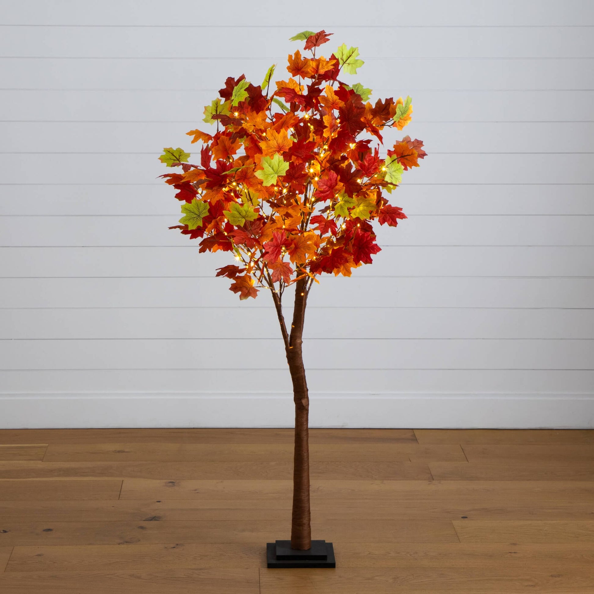 5' Pre-Lit Shades of Autumn Maple Artificial Fall Tree with 270 Warm White LED Lights on Tampa Home & Garden Store
