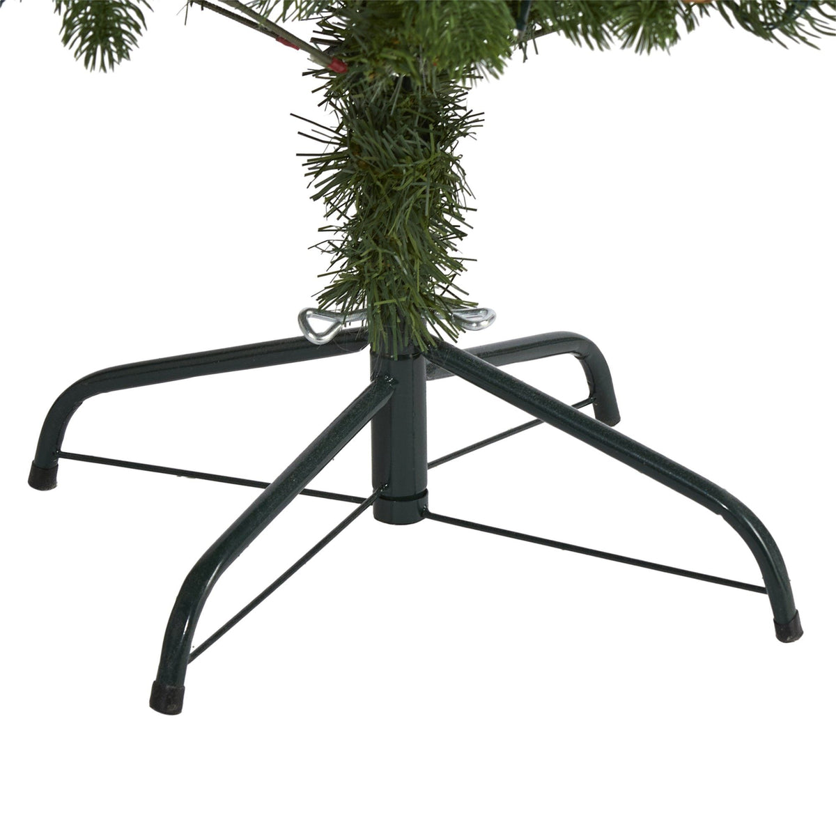 5' Rocky Mountain Spruce artificial Christmas tree with green needles on a metal stand on Tampa Home & Garden Store