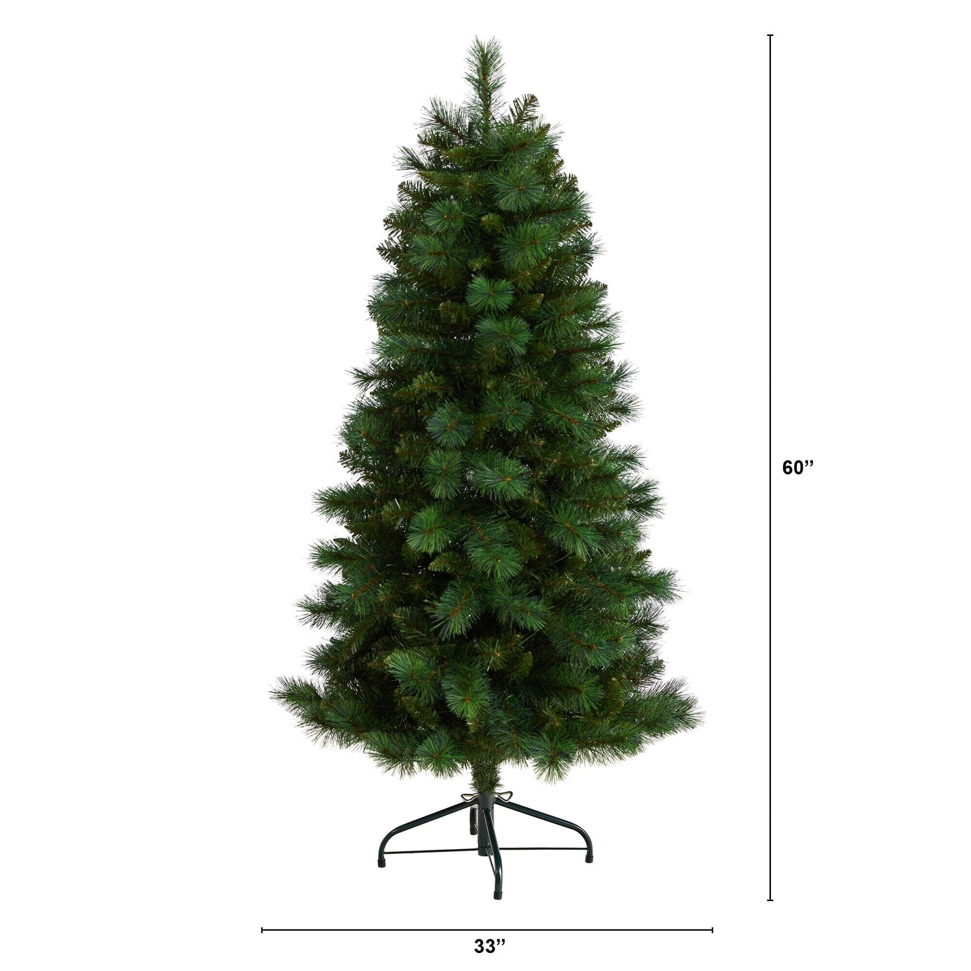 Christmas Tree Nearly Natural 5 ft Slim West Virginia Mountain with 467 branches on metal stand on Tampa Home & Garden Store