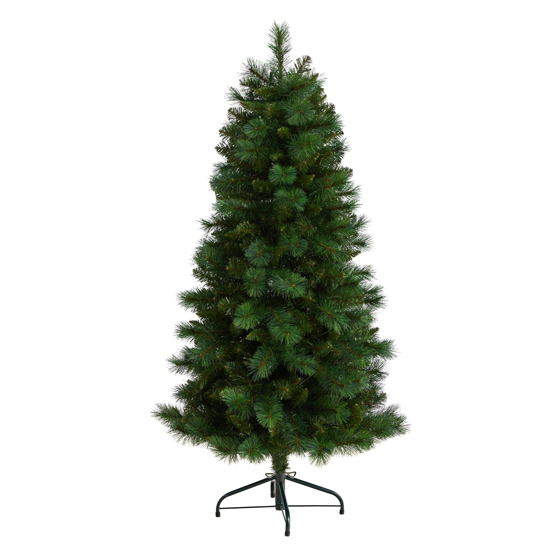 5ft Slim West Virginia Mountain Christmas Tree with 467 branches by Nearly Natural on stand on Tampa Home & Garden Store