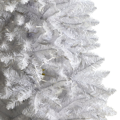 Christmas Tree slim white 5 ft artificial with 150 LEDs and bendable branches on Tampa Home & Garden Store