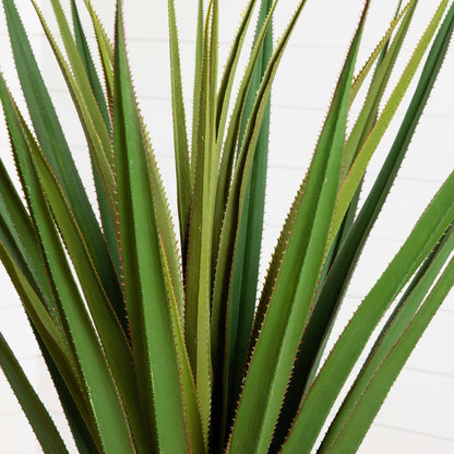 5' Spiked Agave Tree, Nearly Natural artificial plant with green ribbed spiky leaves on Tampa Home & Garden Store