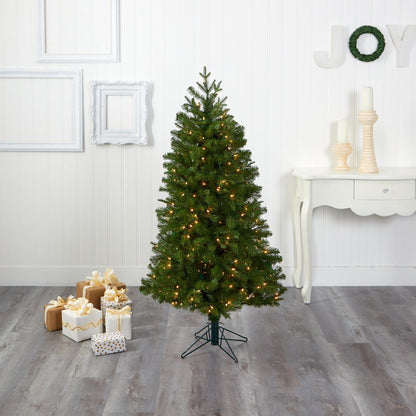 Nearly Natural 5ft Vancouver Spruce Christmas tree with 200 lights and 461 bendable branches on Tampa Home & Garden Store