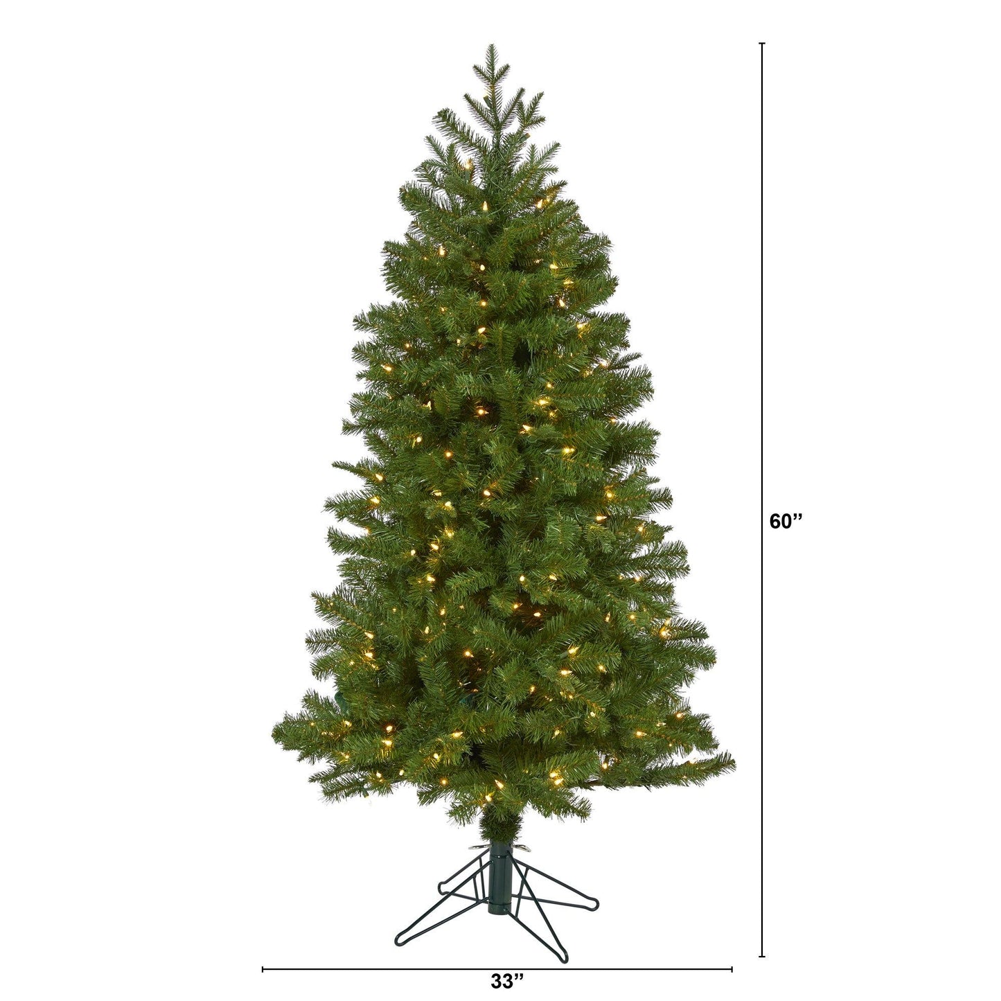 5' Vancouver Spruce Christmas tree Nearly Natural with 200 lights and 461 bendable branches on Tampa Home & Garden Store