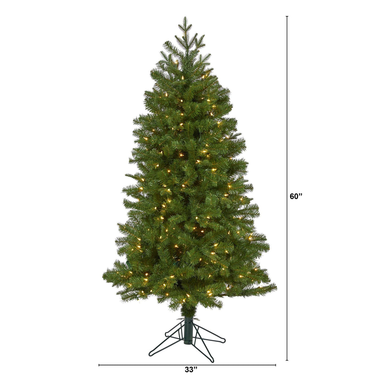 5' Vancouver Spruce Christmas tree Nearly Natural with 200 lights and 461 bendable branches on Tampa Home & Garden Store