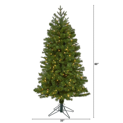 5' Vancouver Spruce Christmas tree Nearly Natural with 200 lights and 461 bendable branches on Tampa Home & Garden Store