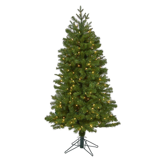 5' Vancouver Spruce artificial Christmas tree with 200 warm white lights by Nearly Natural on Tampa Home & Garden Store
