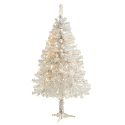 Nearly Natural 5' White Artificial Christmas Tree with 350 bendable branches on Tampa Home & Garden Store