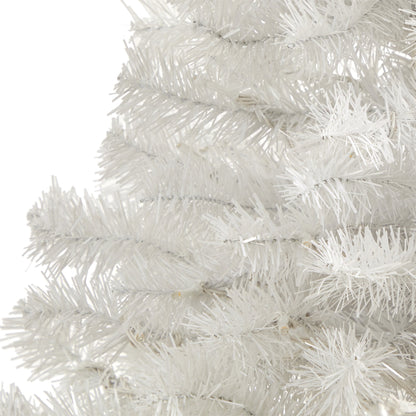 5' White Artificial Christmas Tree with 350 Bendable Branches close-up of white needles on Tampa Home & Garden Store
