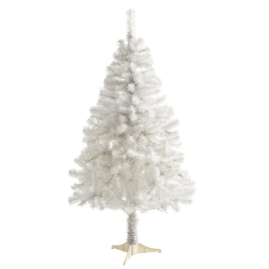 5 ft Nearly Natural white artificial Christmas tree with 350 bendable branches on Tampa Home & Garden Store