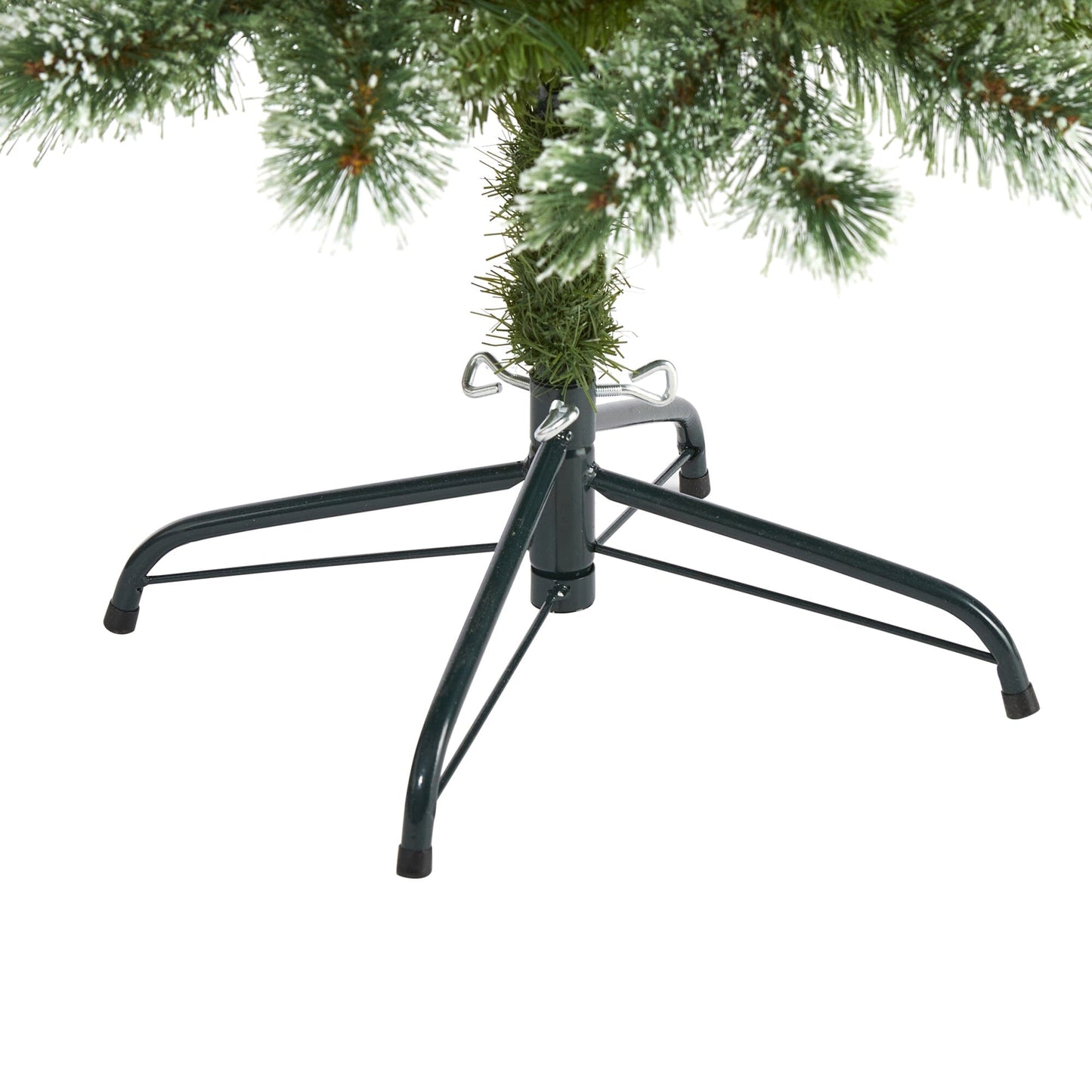 Árbol de Navidad artificial de pino delgado Wisconsin de 1,5 m con puntas de nieve y 298 ramas flexibles