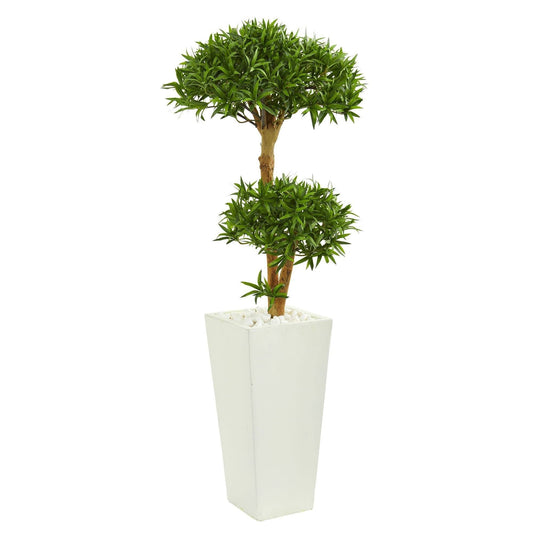 50” Bonsai Styled Podocarpus Artificial Tree in Tower Planter - Tampa Home & Garden Store