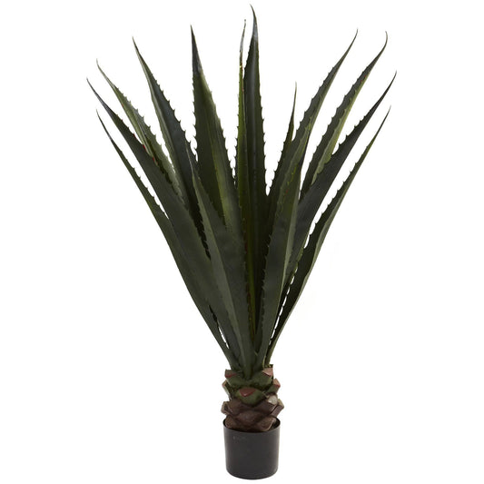 52-inch Giant Agave Plant artificial by Nearly Natural in a dark pot on Tampa Home & Garden Store