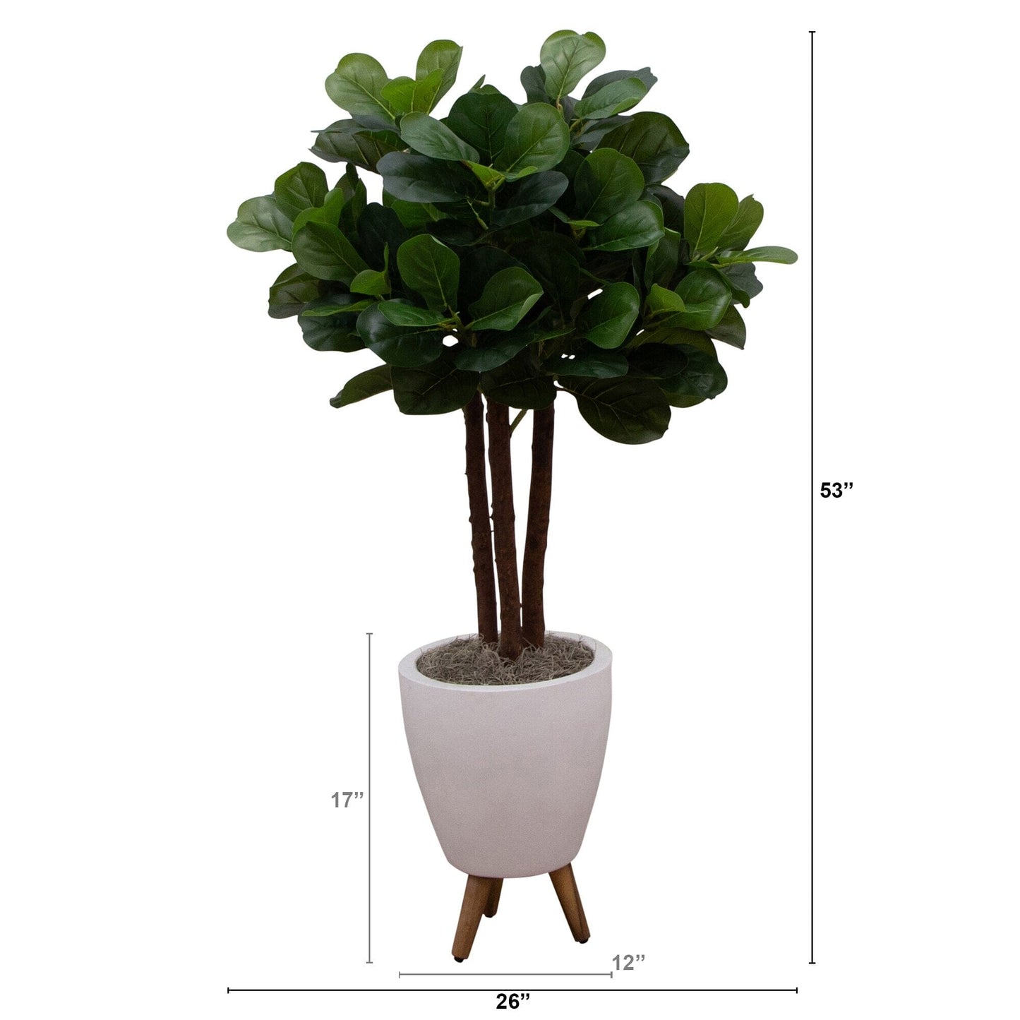 Artificial Fiddle Leaf Fig Tree With a Planter