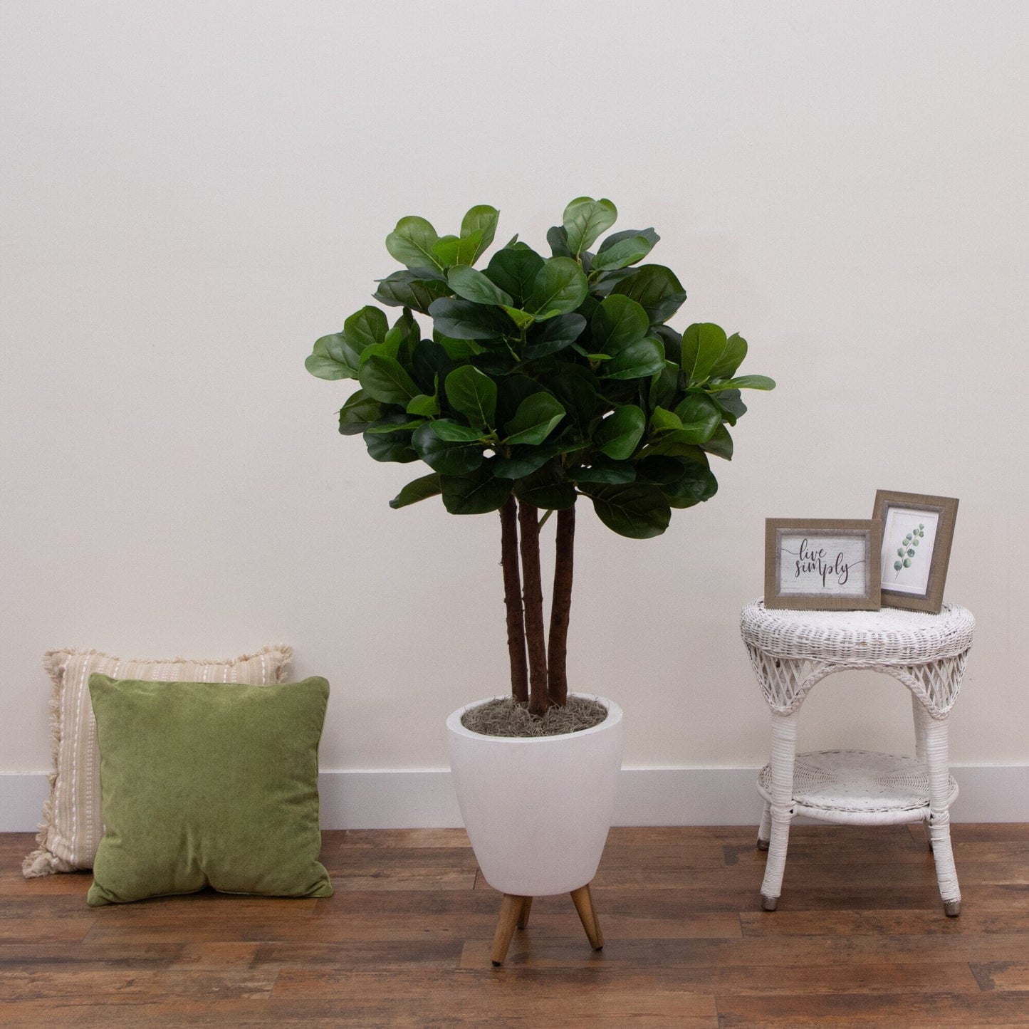 Artificial Fiddle Leaf Fig Tree With a Planter