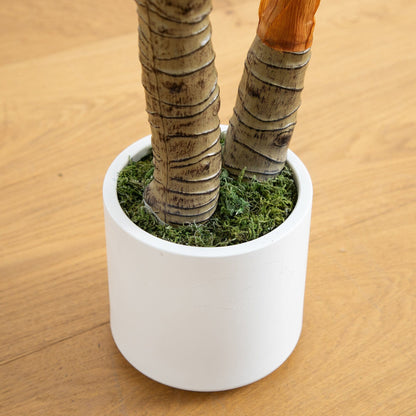 Artificial Arrowhead Philodendron in a White Pot