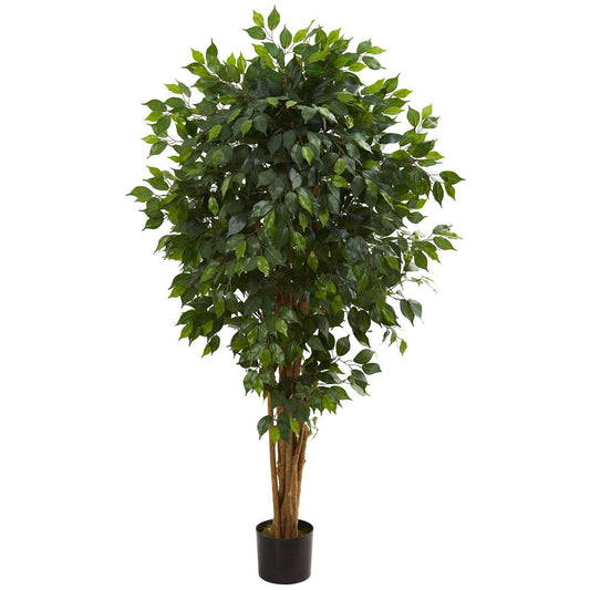 5.5’ Artificial Ficus Tree Bunched Trunks - Tampa Home & Garden Store