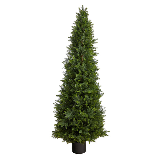 5.5’ Cypress Cone Topiary Artificial Tree UV Resistant (Indoor/Outdoor) - Tampa Home & Garden Store