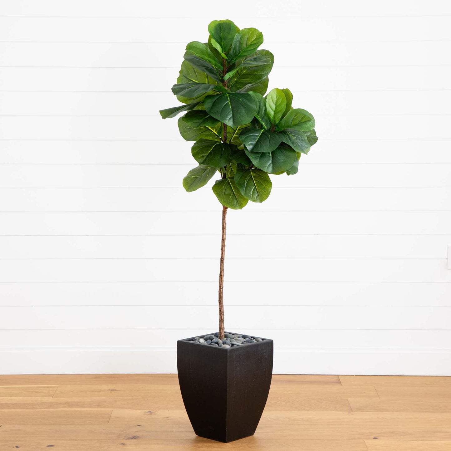 Ficus Lyrata Artificial de 1.67m en Maceta Negra (Tacto Real)