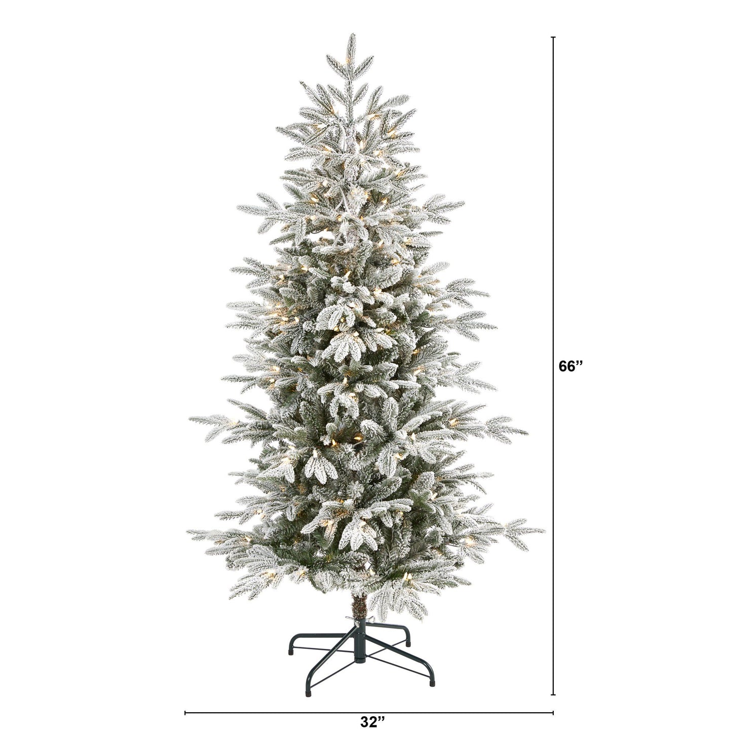 Christmas tree Nearly Natural 5.5 ft flocked Manchester Spruce with 200 lights on Tampa Home & Garden Store