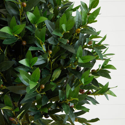 5.5' Árbol Artificial Topiario de Olivo Resistente a los Rayos UV (Interior/Exterior)
