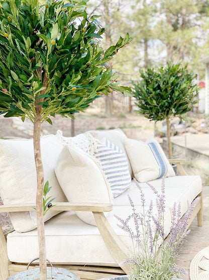 5.5' Árbol Artificial Topiario de Olivo Resistente a los Rayos UV (Interior/Exterior)