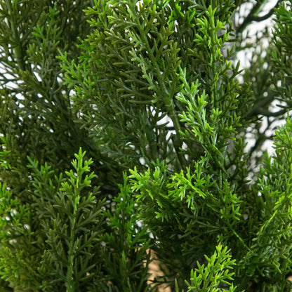 Artificial cedar tree foliage close-up with dense green UV resistant branches by Nearly Natural on Tampa Home & Garden Store