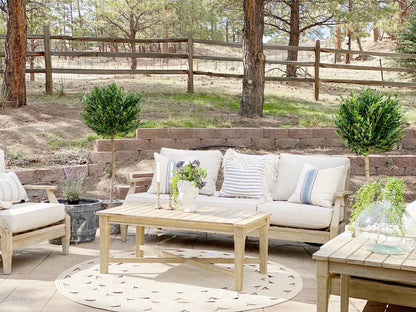 Two Nearly Natural 58in olive topiary artificial trees, UV resistant for indoor/outdoor use on Tampa Home & Garden Store