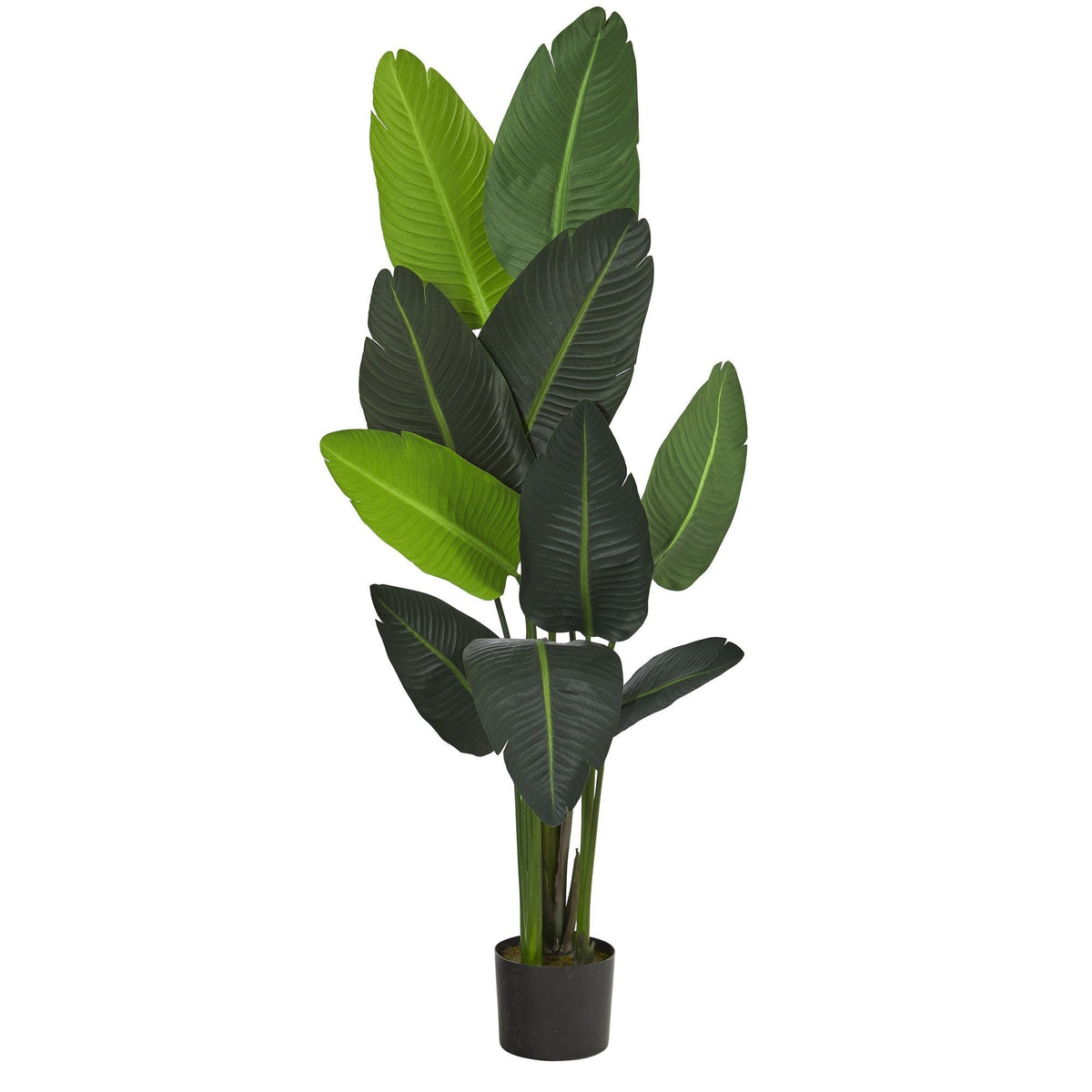 58-inch Nearly Natural Traveler's Palm artificial tree with dark and light green leaves on Tampa Home & Garden Store
