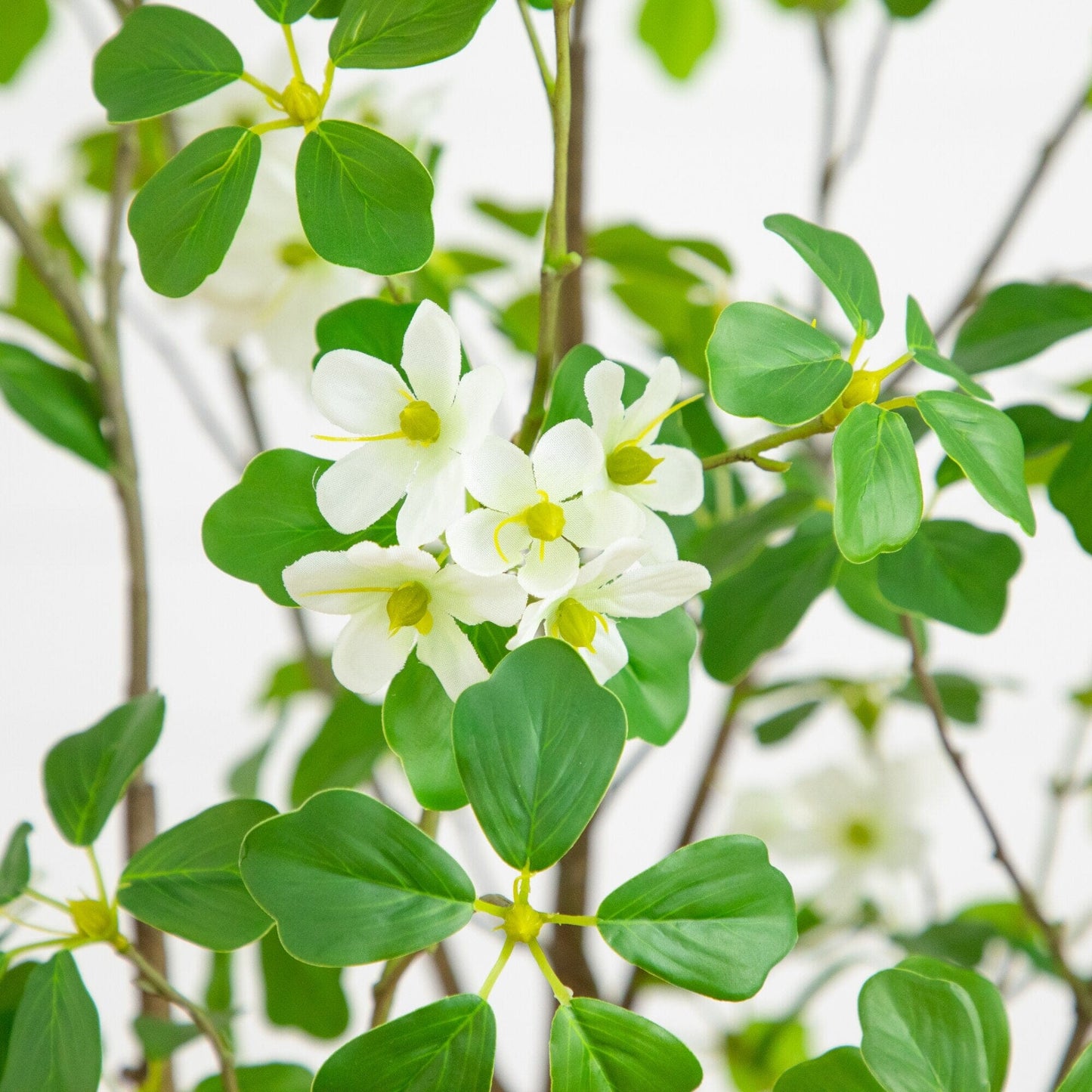 5' artificial dogwood tree Nearly Natural white blossoms and bright green leaves on Tampa Home & Garden Store
