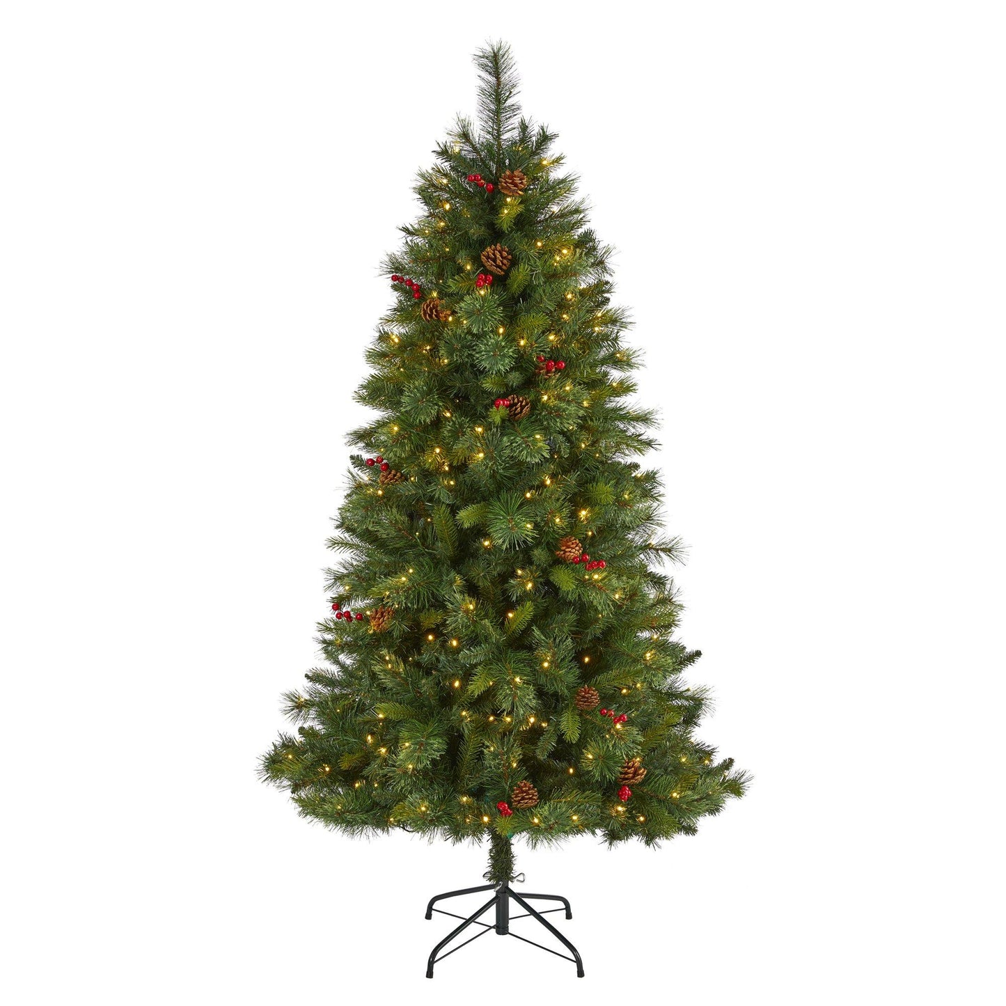Artificial Spruce Tree With Pine Cones And Lights