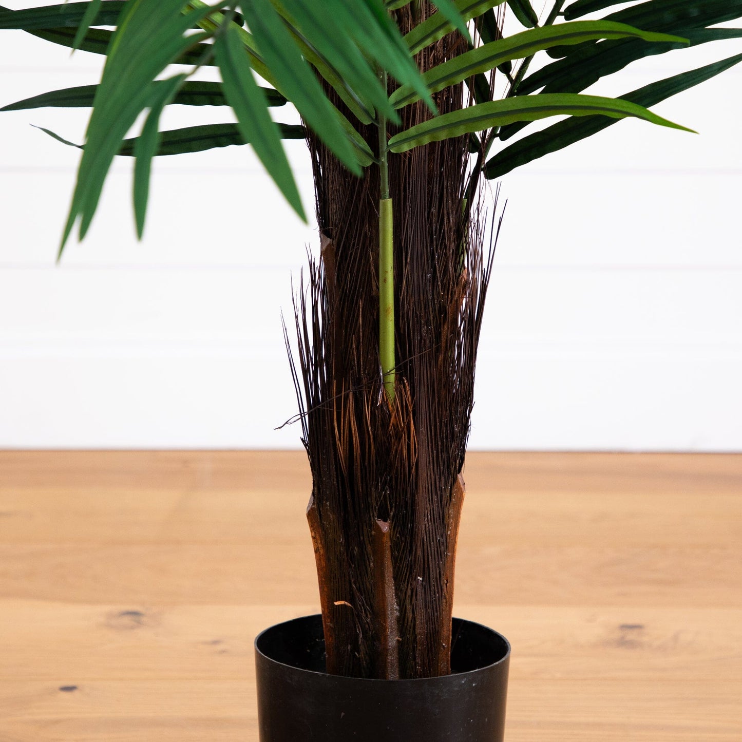 6’ Areca Palm Tree with green fronds, dark brown trunk in black planter Nearly Natural on Tampa Home & Garden Store