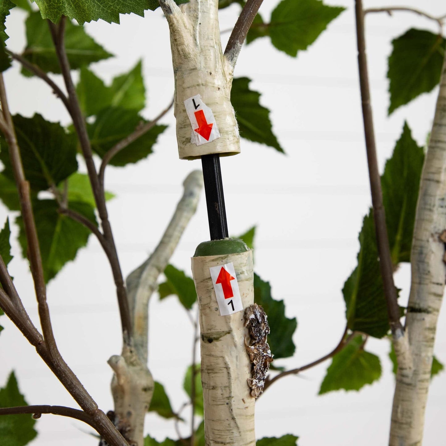 Bouleau artificiel de 1,8 m avec feuilles au toucher naturel