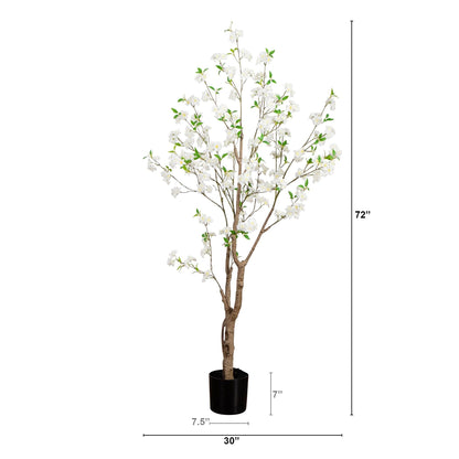 Deluxe 6 Foot Artificial Cherry Blossom Tree