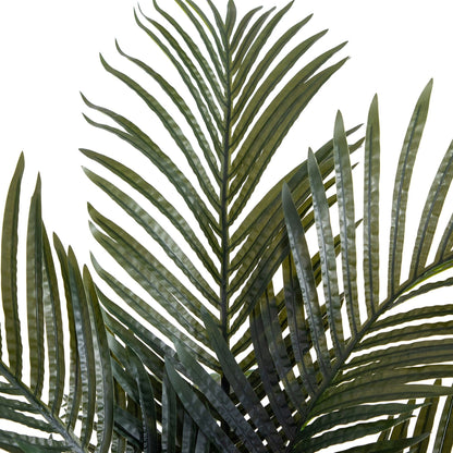 6’ artificial double stalk Golden Cane Palm Tree by Nearly Natural with dark green fronds on Tampa Home & Garden Store